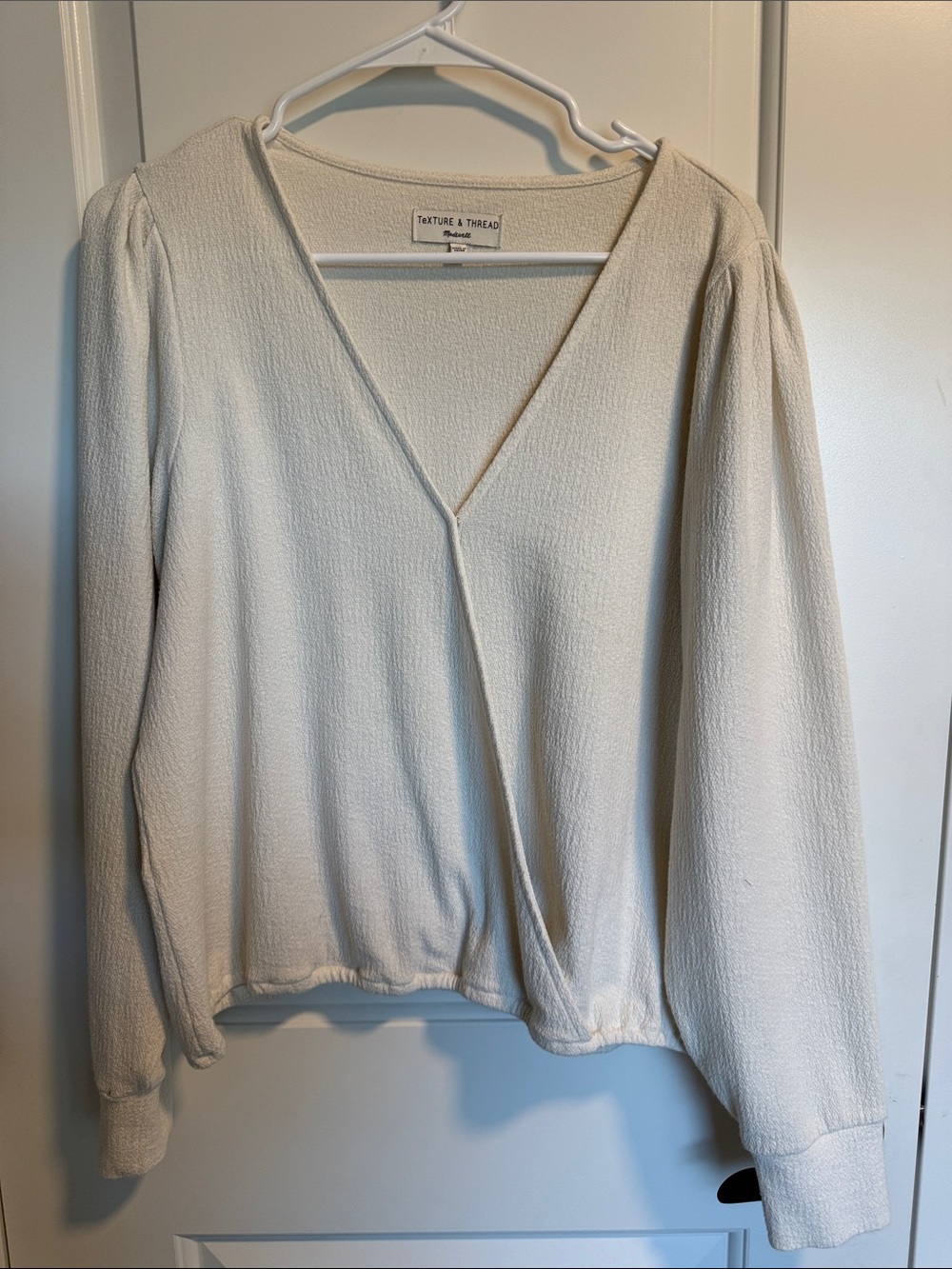 Madewell white wrap top